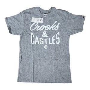 Crooks & Castles T Shirt Medium Size / Gray Color /Short Sleeve With Graphic Tee